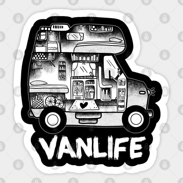 Camper van conversion Sticker by Tofuvanman